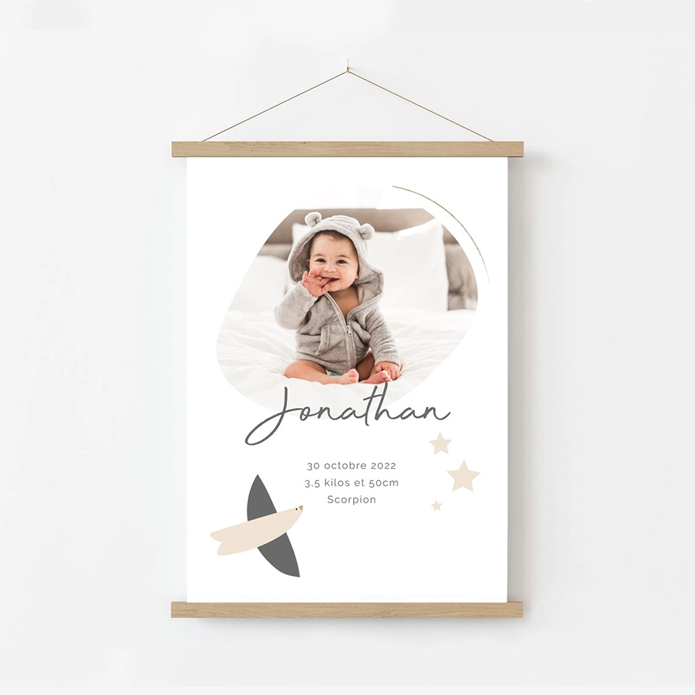affiche bebe nuage etoile