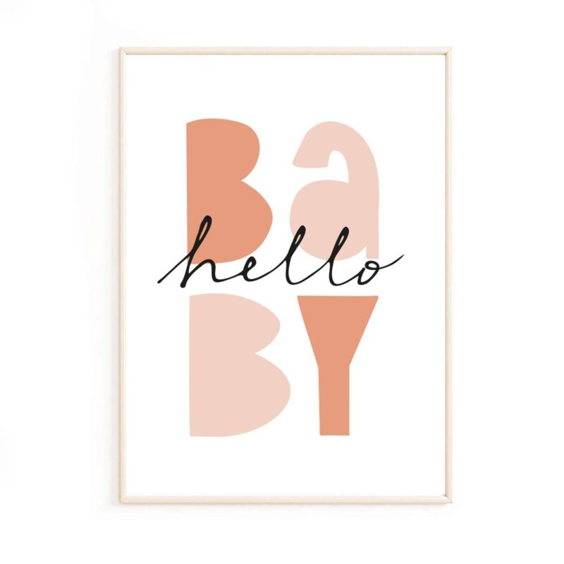 affiche-chambre-fille-hello-baby