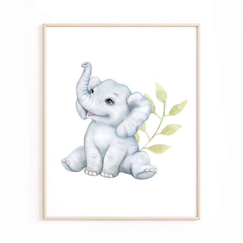 affiche-safari-elephant