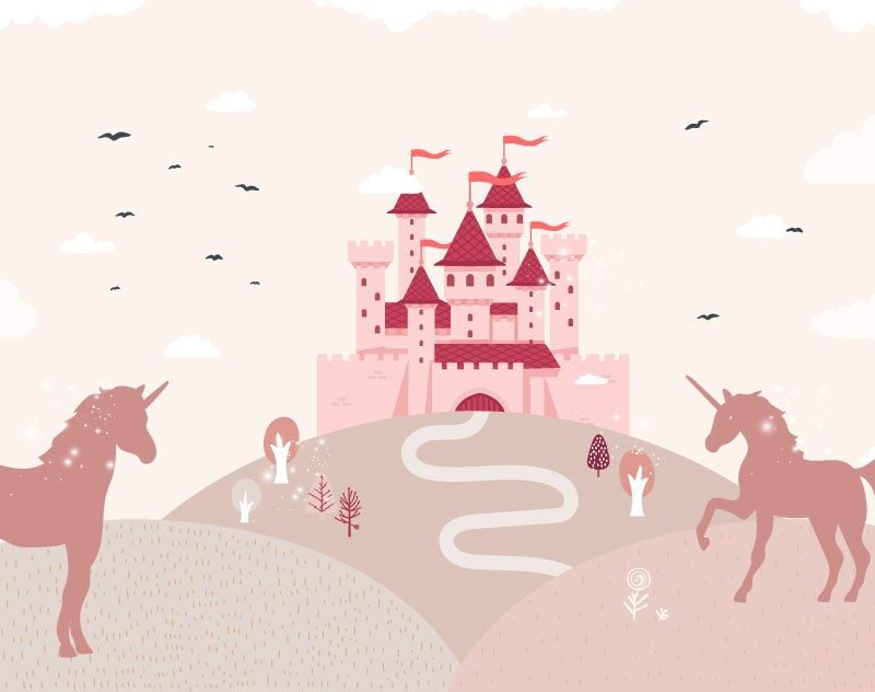 Carta da parati con unicorni fatati - immagine 2