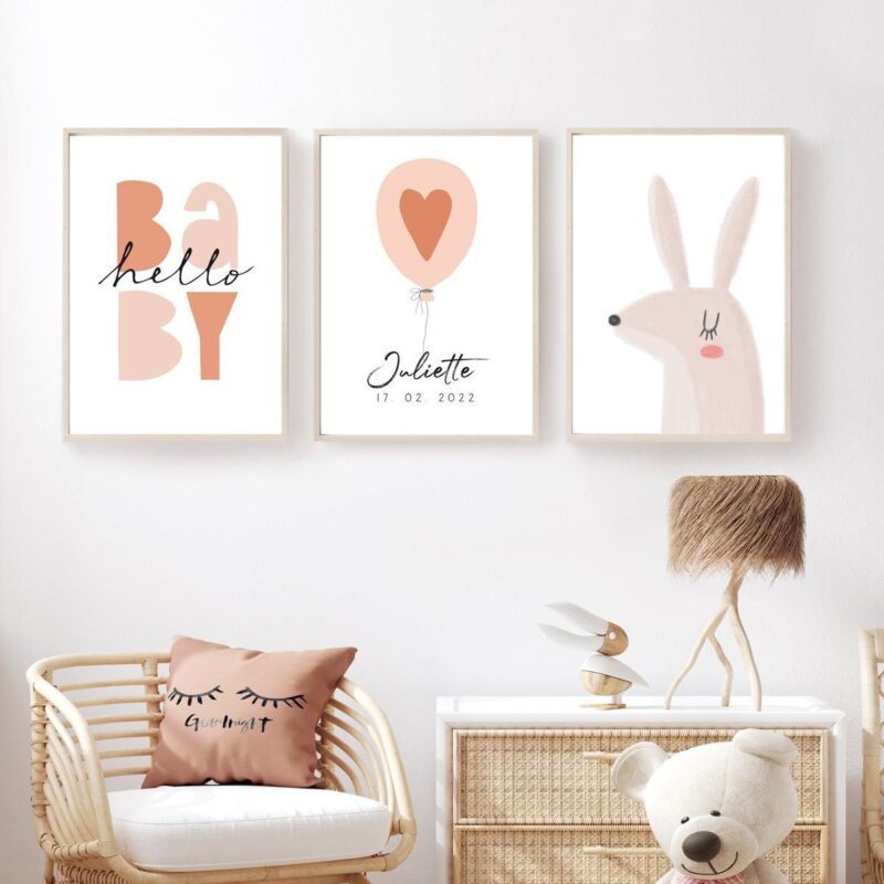 lot-affiche-chambre-fille
