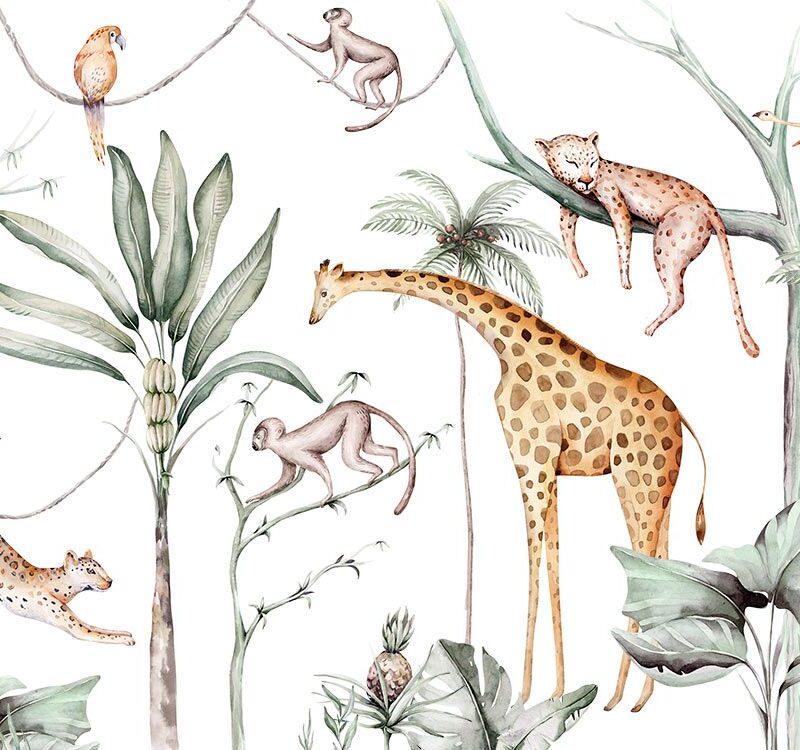 Carta da parati "Oasi degli animali" - immagine 2