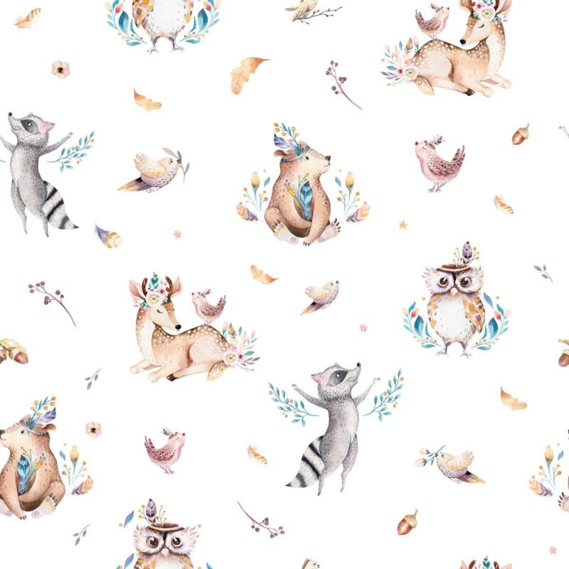 papier-peint-animaux-foret-boheme