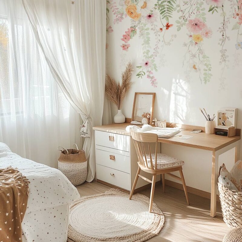 Carta da parati «Fiori sospesi» - immagine 3