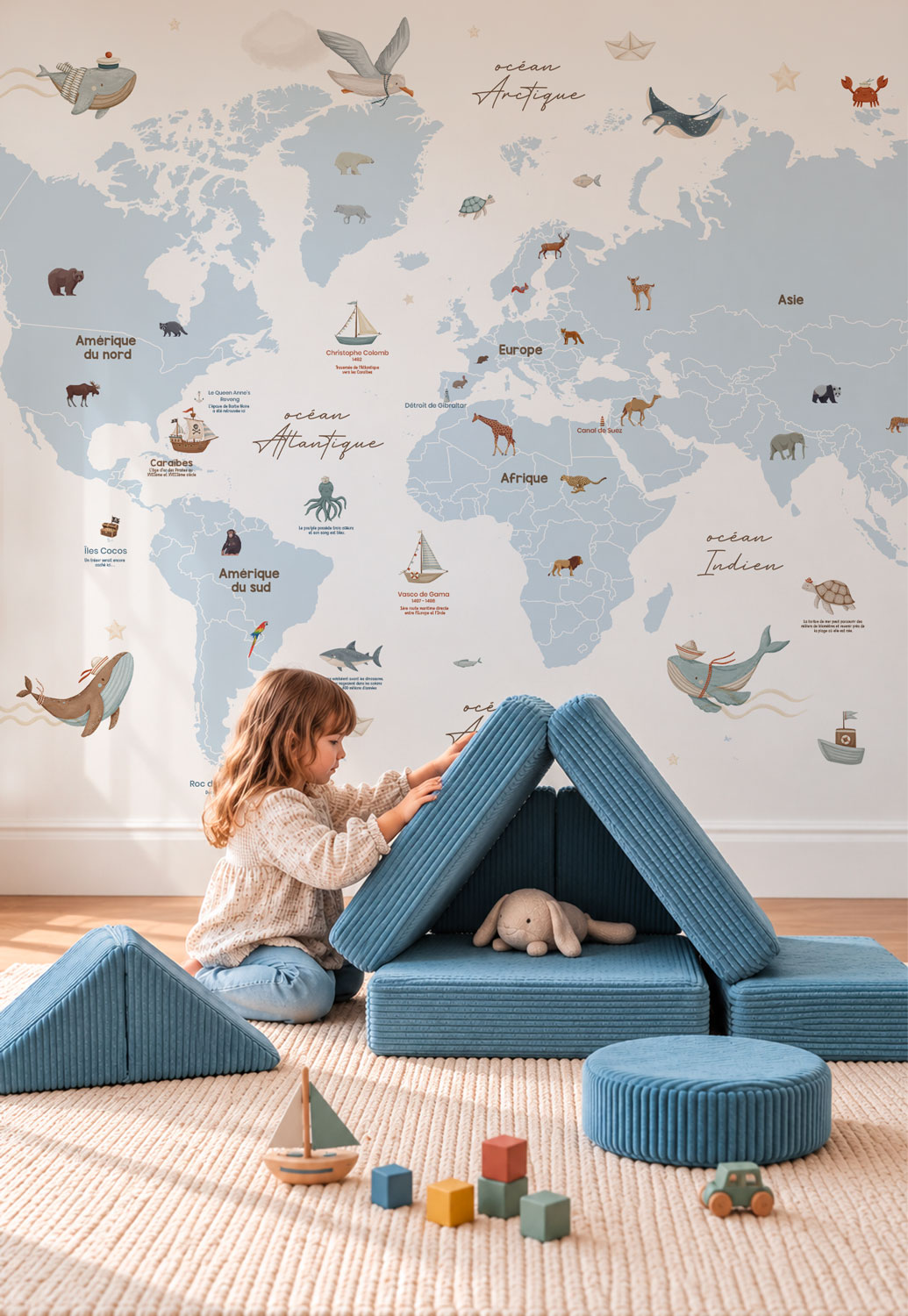 papier-peint-carte-du-monde-animaux-marins