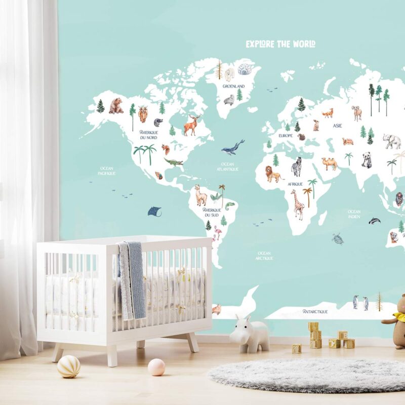 papier-peint-carte-du-monde-bleue