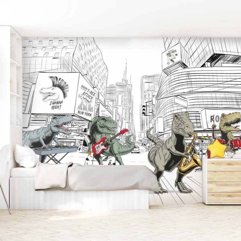 papier-peint-dinosaure-musique