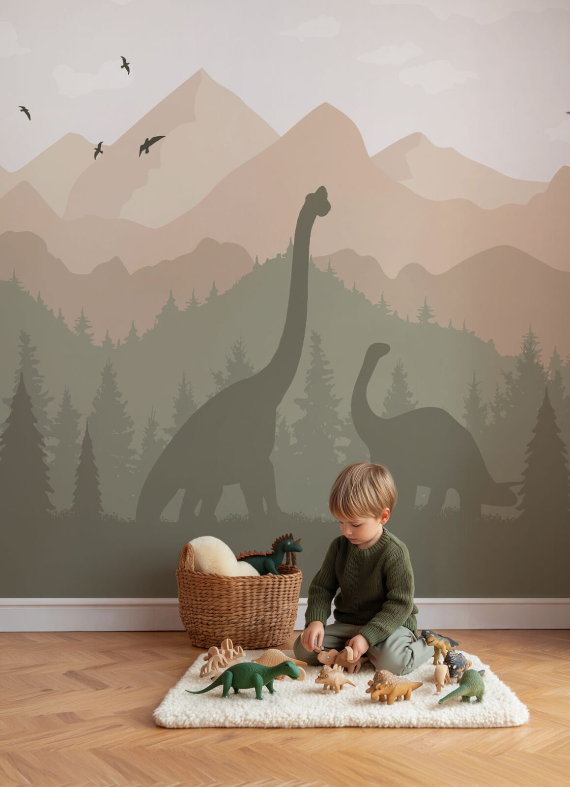 papier-peint-dinosaure-vert