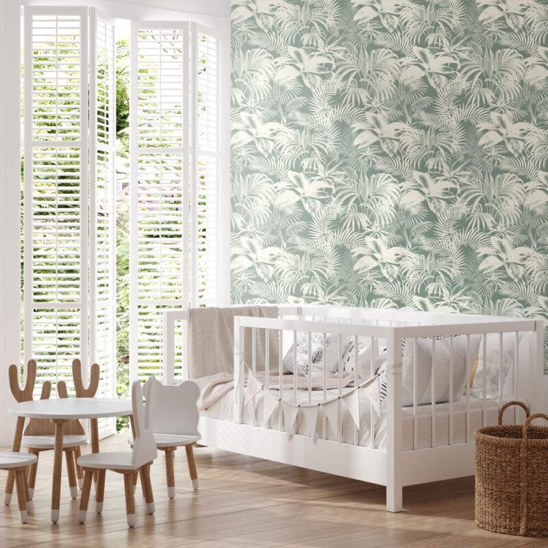 papier-peint-feuillage-vert