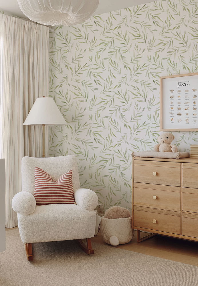 papier-peint-feuillage-vert
