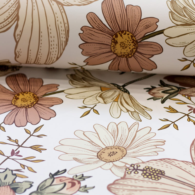 papier-peint-fleur-vintage
