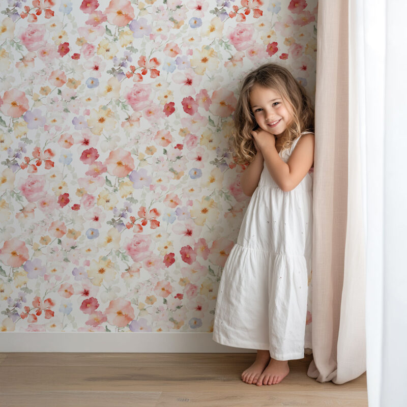 papier-peint-fleurs-chambre-fille