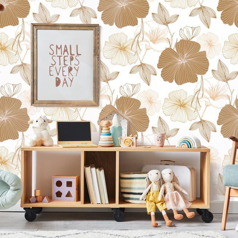 papier-peint-fleurs-fille
