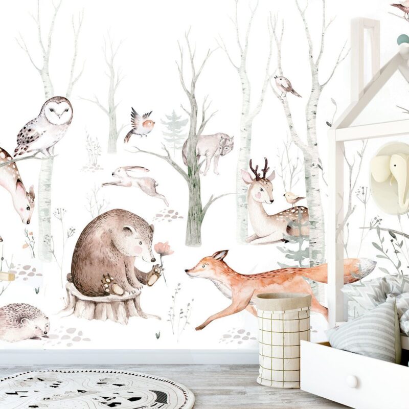 papier-peint-foret-enfant