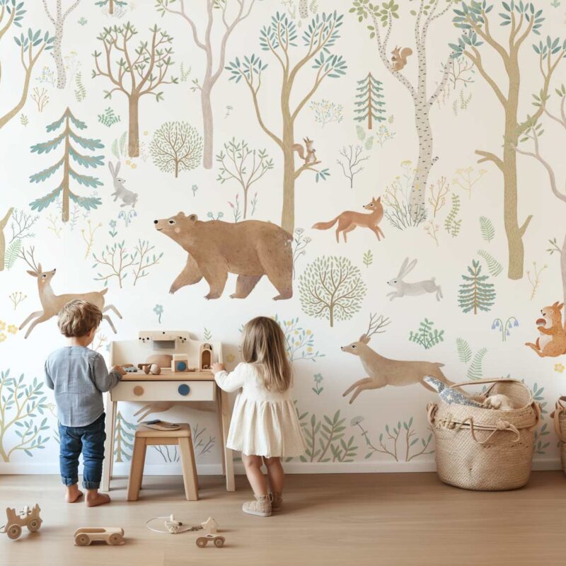 papier-peint-foret-pour-enfant