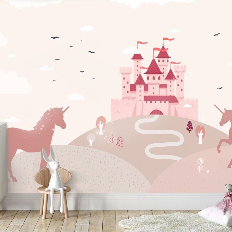 papier-peint-licorne-rose-2