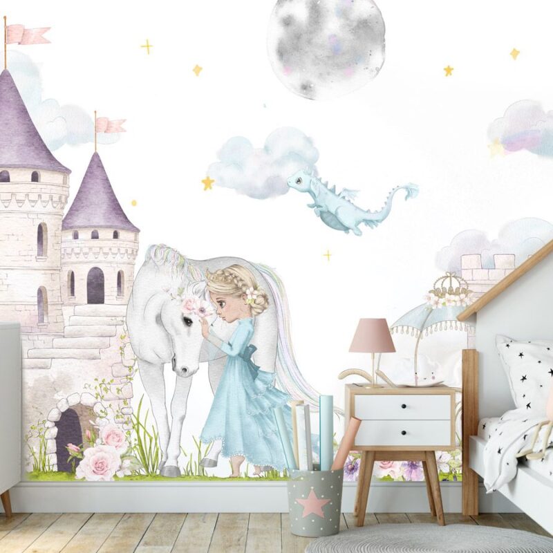 papier-peint-princesse-dragon