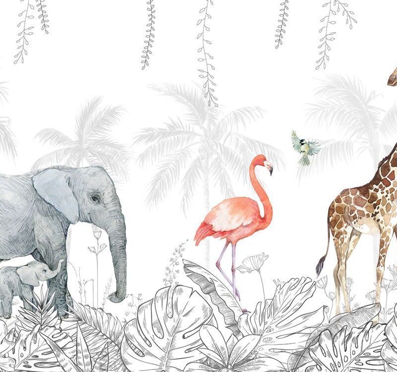papier-peint-savane-noir-et-blanc