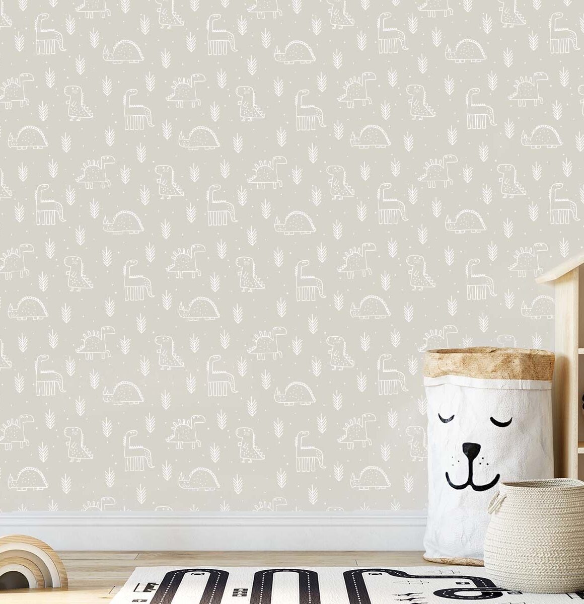 papier peint scandinave gris