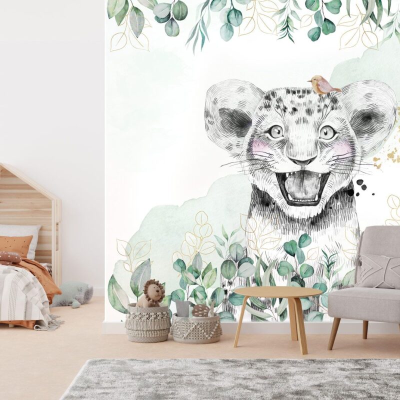 papier-peint-vert-d'eau-pour-enfant