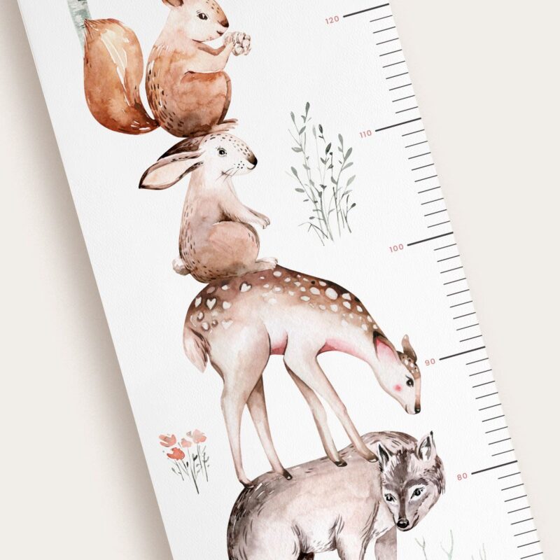 Misuratore di altezza con animali della foresta per bambini - immagine 3