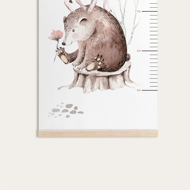 Misuratore di altezza con animali della foresta per bambini - immagine 4