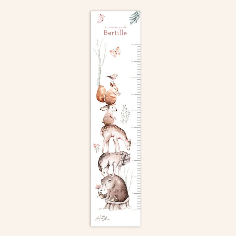 Misuratore di altezza con animali della foresta per bambini - immagine 2